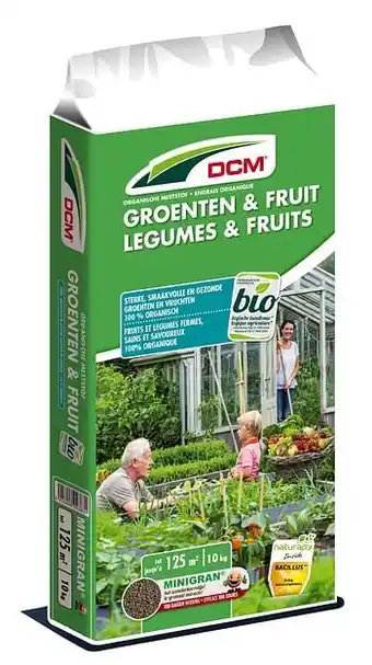 Brico DCM meststof bio groenten en vruchten 125m² 10kg aanbieding