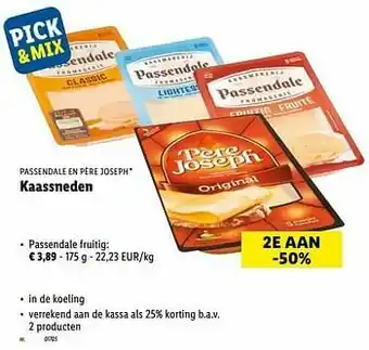 Lidl Kaassneden passendale fruitig aanbieding