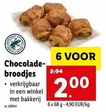 Lidl Chocoladebroodjes aanbieding