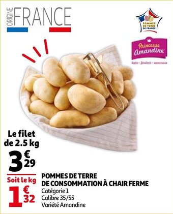 Auchan Pommes De Terre De Consommation À Chair Ferme aanbieding