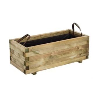 Brico Solid bloembak ‘Baroque’ bruin 70 x 30 cm aanbieding