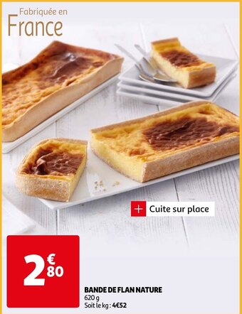 Auchan Bande De Flan Nature 620g aanbieding