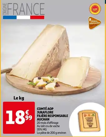 Comté AOP Juraflore Filière Responsable Auchan