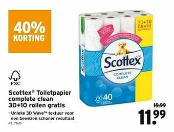 GAMMA Scottex toiletpapier complete clean aanbieding
