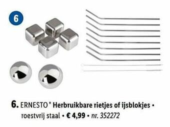 Lidl Herbruikbare rietjes of ijsblokjes aanbieding