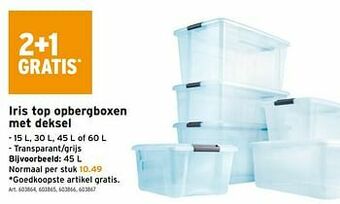 GAMMA Iris top opbergboxen met deksel aanbieding