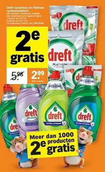 Albert Heijn Handafwas extra hygiëne original aanbieding