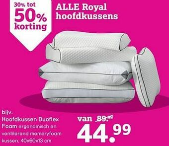 Leen Bakker Hoofdkussen duoflex foam aanbieding