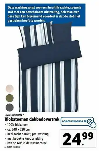 Lidl Biokatoenen dekbedovertrek aanbieding