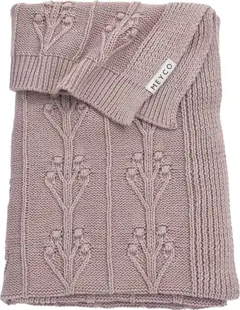 Meyco baby romantic flower ledikant deken - lilac - 100x150cm