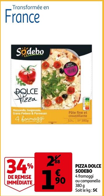 Auchan Pizza Dolce Sodebo aanbieding