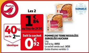 Pommes De Terre Rissolées Surgelées Auchan