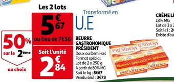 Auchan Beurre Gastronomique Président aanbieding