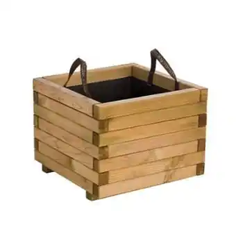 Brico Solid bloembak ‘Baroque’ bruin 40 x 40 cm aanbieding