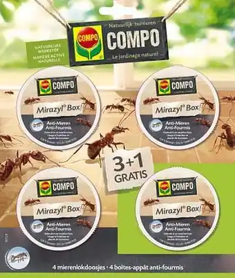 Brico Compo mierenlokdoos Mirazyl Box 4 stuks aanbieding