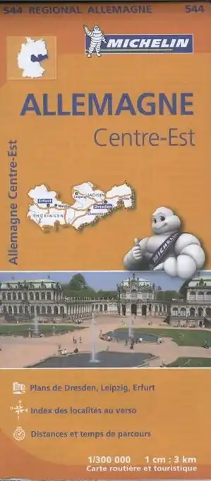 Michelin 544 allemagne centre-est - midden-oost duitsland