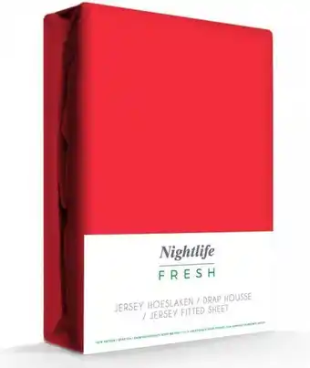 Nightlife enkel jersey hoeslaken 150 gram red