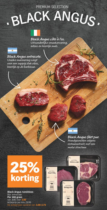 Black angus rundvlees 100 gram