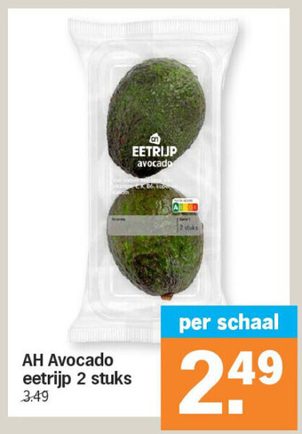 Albert Heijn Ah avocado eetrijp 2 stuks aanbieding