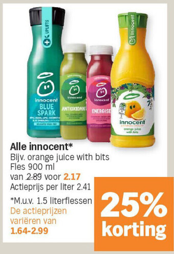 Albert Heijn Alle innocent* aanbieding