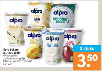 Albert Heijn Alpro bekers 350-500 gram aanbieding