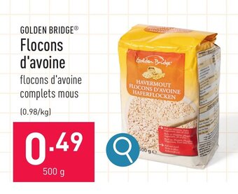 ALDI GOLDEN BRIDGEⓇ Flocons d'avoine 500g aanbieding