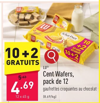 ALDI LUⓇ Cent Wafers, 12 x 45g aanbieding