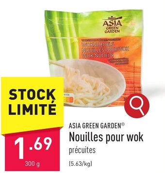 ALDI ASIA GREEN GARDENⓇ Nouilles pour wok précuites 300g aanbieding