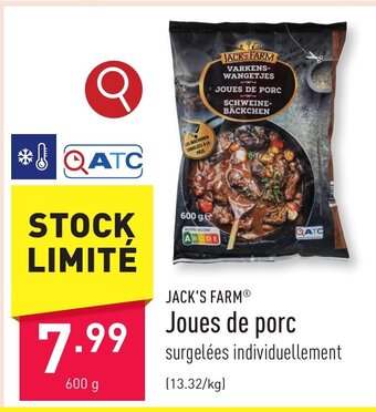 ALDI JACK'S FARMⓇ Joues de porc 600g aanbieding