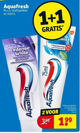Kruidvat Aquafresh aanbieding