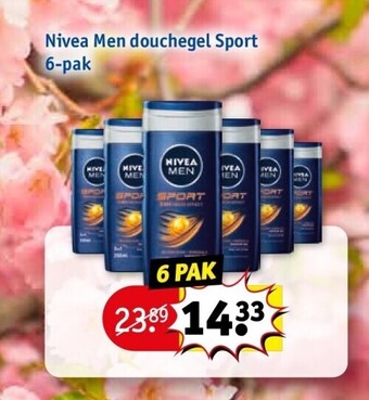 Kruidvat Nivea men douchegel sport 6-pak aanbieding