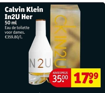 Kruidvat Calvin klein in2u her 50 ml aanbieding