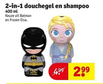 Kruidvat 2-in-1 douchegel en shampoo 400 ml aanbieding