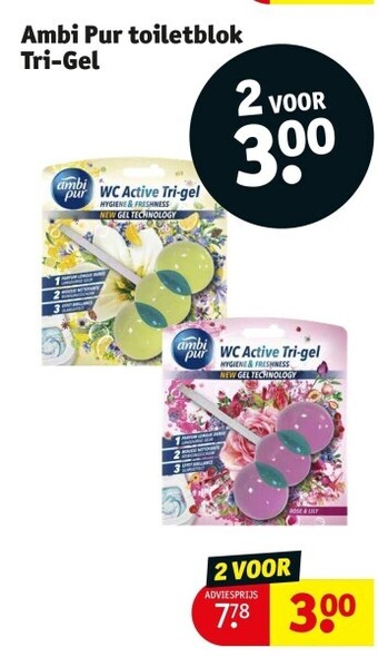 Kruidvat Ambi pur toiletblok tri-gel aanbieding