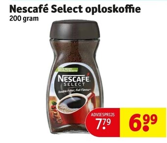 Kruidvat Nescafé select oploskoffie 200 gram aanbieding