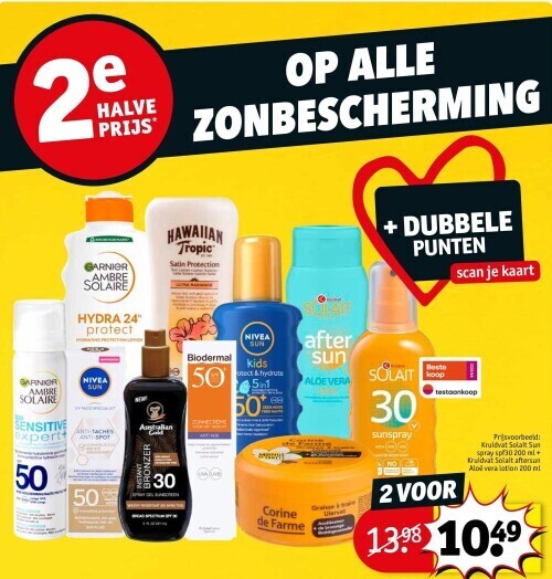 Kruidvat solait sun spray spf30 200 ml + kruidvat solait aftersun aloë