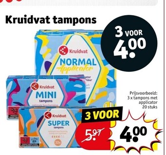 Kruidvat Kruidvat tampons aanbieding