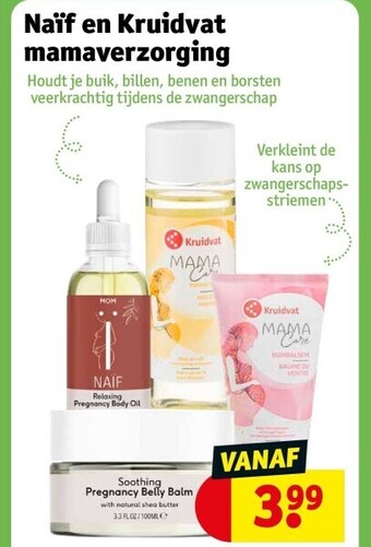 Kruidvat Naïf en kruidvat mamaverzorging aanbieding