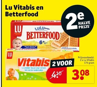 Kruidvat Lu vitabis en betterfood aanbieding