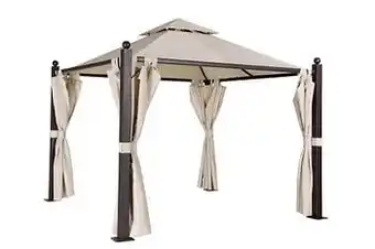 Tarrington House Partytent Fedora 298 x 298 cm met verluchting beige-bruin