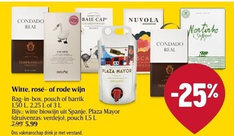 Delhaize Witte, rosé- of rode wijn aanbieding