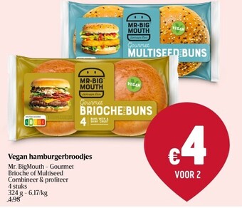 Delhaize Vegan hamburgerbroodjes aanbieding