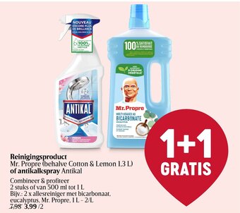 Delhaize Reinigingsproduct Mr. Propre of antikalkspray Antikal aanbieding