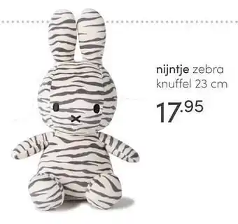 Baby & Tiener Nijntje zebra knuffel 23cm aanbieding