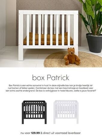 Baby & Tiener Box patrick aanbieding
