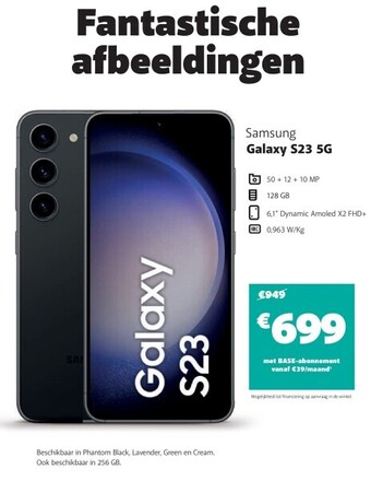 Base Samsung galaxy s23 5g aanbieding