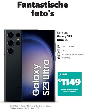 Base Samsung galaxy s23 ultra 5g aanbieding