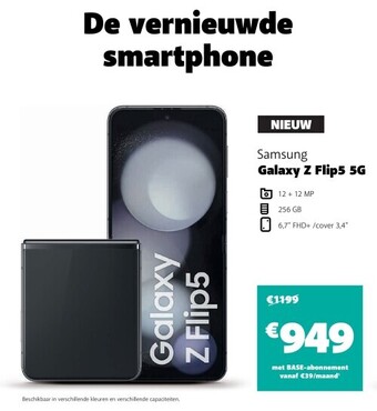 Base Samsung galaxy z flip5 5g aanbieding