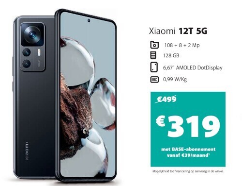 Base Xiaomi 12t 5g aanbieding