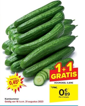 Carrefour Komkommer aanbieding